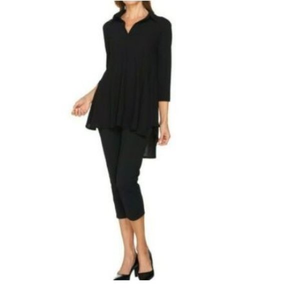 Women with Control Tops - Women with Control Petite Crepe Tunic & Pants Set